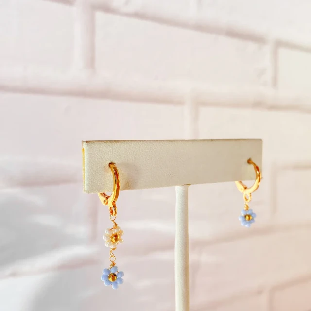 Argollas FLOR COLGANTE