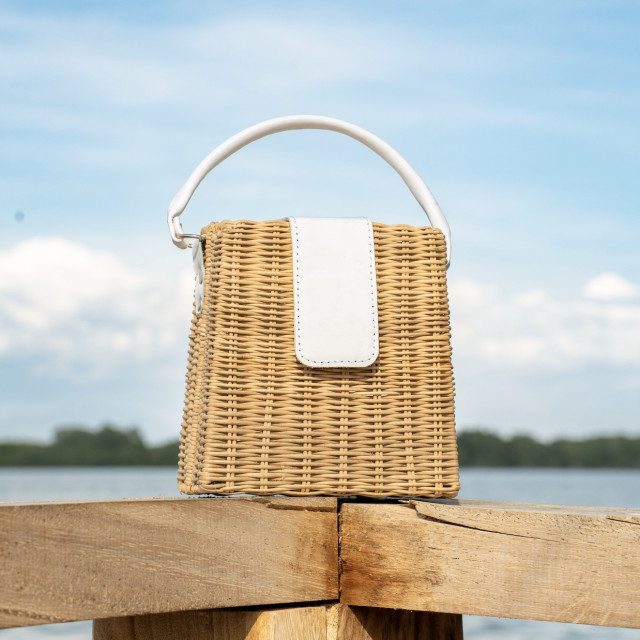 Cartera Box de Mimbre Artesanal