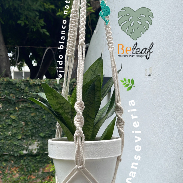 Porta maceta de macramé 
