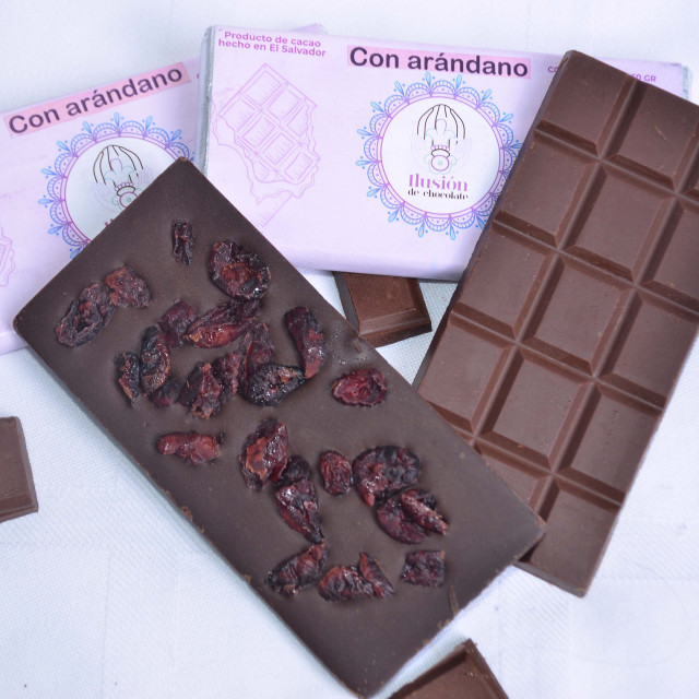 Barra 55%cacao con Arándano 
