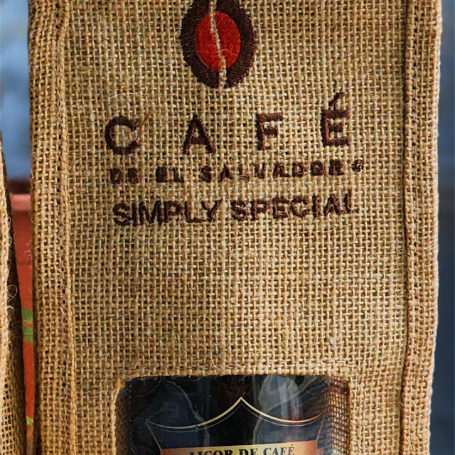 Bolsa de yute con licor de café  375 ML
